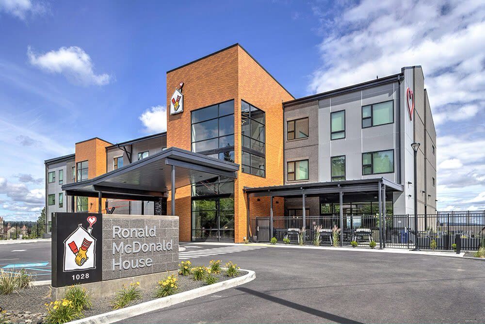 A Ronald McDonald House — a modern home away from home where families can stay close to their hospitalized child